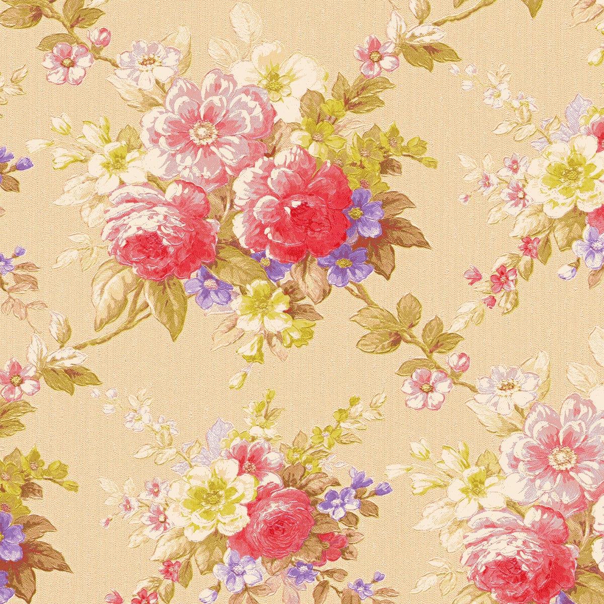 A.S. Création Blumentapete Blumen floral Tapete Bunt 345082 Château 5 Wand