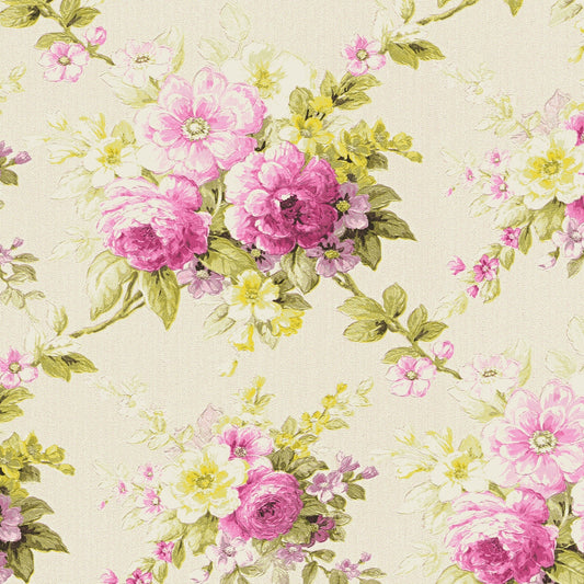 A.S. Création Blumentapete Blumen floral Tapete Bunt 345083 Château 5 Wand