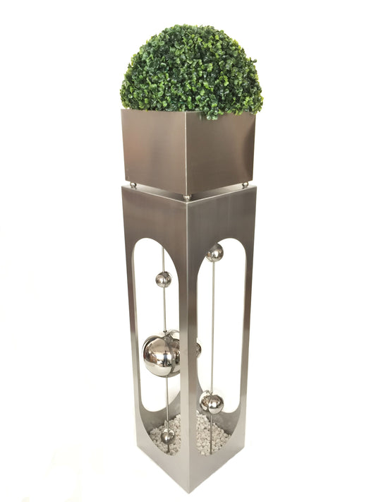 Edelstahl Pflanzsäule Pflanzschale Metall Garten Pflanzschale Dekoration