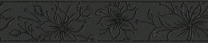 A.S. Création Blumen Schwarz 346612 Borte Bordüre selbstklebend Tapete Vinyl