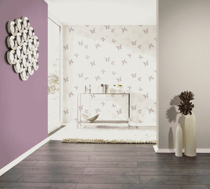 A.S. Création Tapete mit Tiere Violett 347651 Tapete Happy Spring Wandtapete