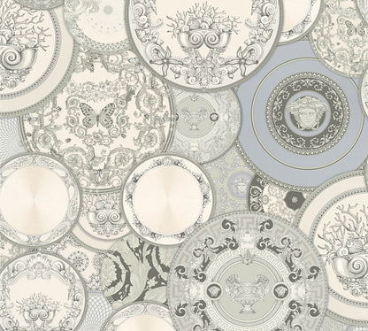 Versace Home Designtapete Silber 349013 Luxus Vlies Designertapete Tapete Design