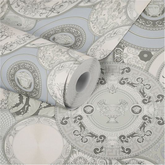 Versace Home Designtapete Silber 349013 Luxus Vlies Designertapete Tapete Design