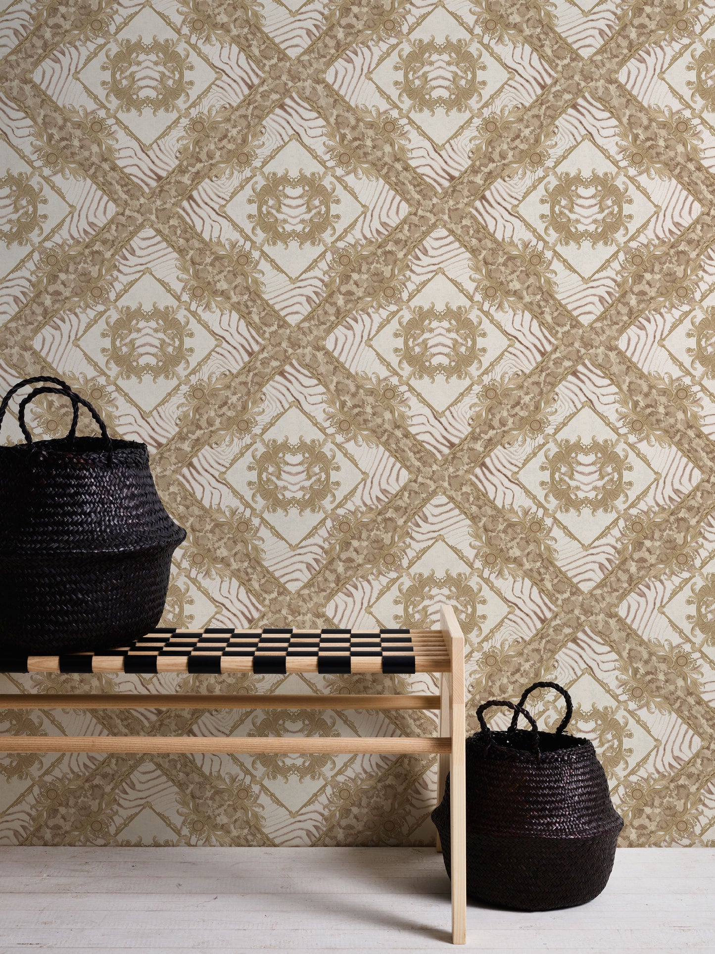 Versace Home Designtapete Beige 349041 Luxus Vlies Designertapete Tapete Design
