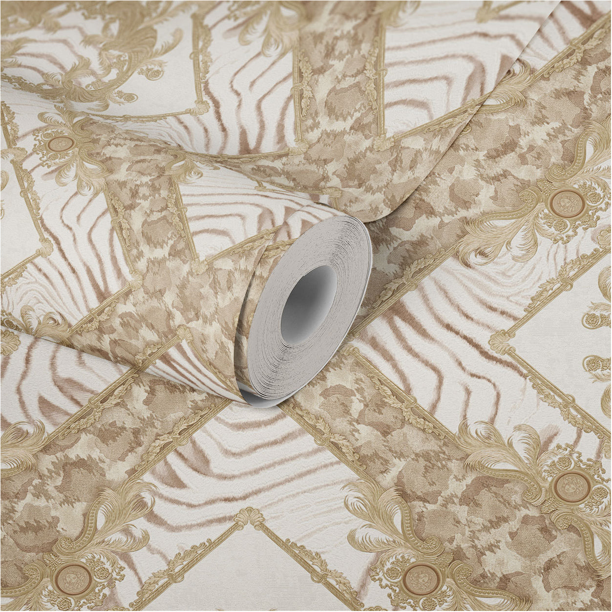 Versace Home Designtapete Beige 349041 Luxus Vlies Designertapete Tapete Design