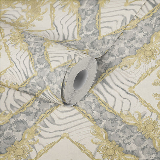 Versace Home Designtapete Grau 349042 Luxus Vlies Designertapete Tapete Design