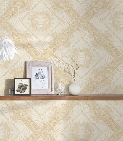 Versace Home Designtapete Beige 349044 Luxus Vlies Designertapete Tapete Design
