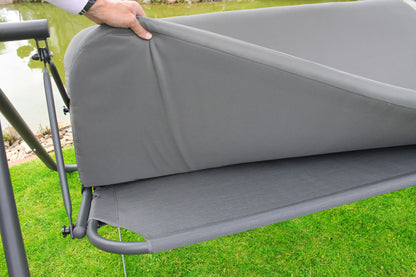 Leco Hollywoodschaukel klappbar Gartenschaukel Garten Schaukel Schaukelbank grau