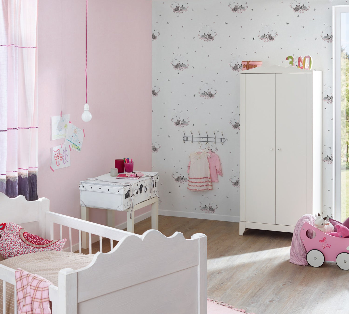 Kinderzimmertapete Grau Vliestapete 355642 Wandtapete A.S. Création Tapete
