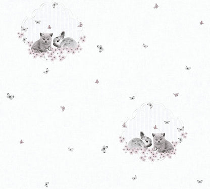 Kinderzimmertapete Grau Vliestapete 355642 Wandtapete A.S. Création Tapete