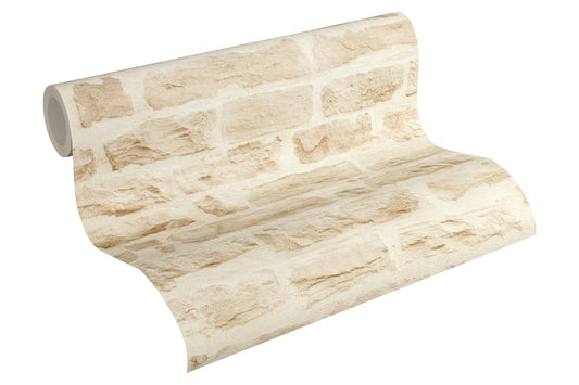 Steintapete Beige Vliestapete 355802 Wandtapete A.S. Création Tapete