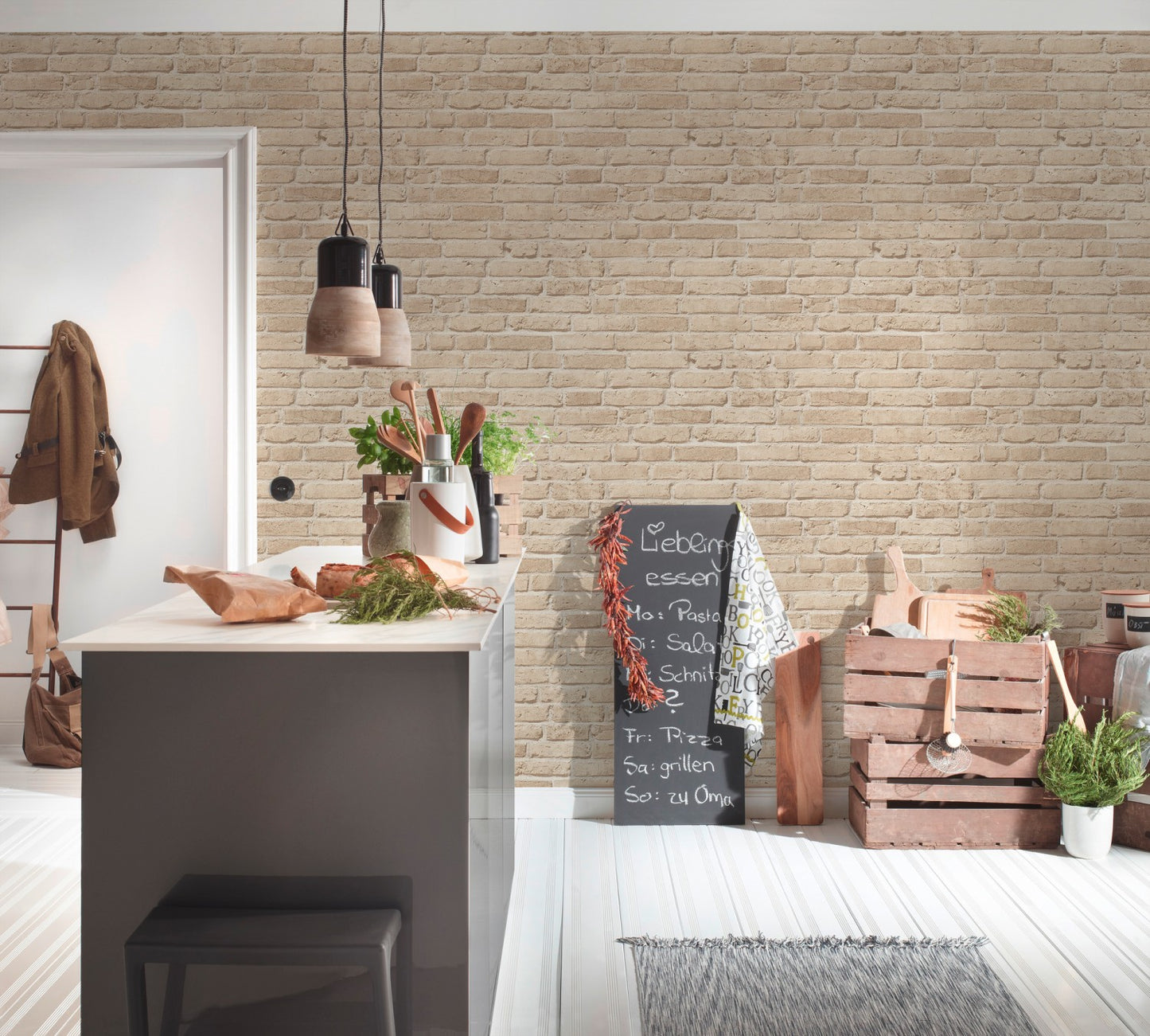 Steintapete Beige Vliestapete 355812 Wandtapete A.S. Création Tapete