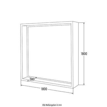 Holzlege 180x180 Edelrost Optik Kaminholzregal Feuerholz Kamin Holz Aufbewahrung
