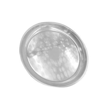 Edelstahl Serviertablett rund Tablett Servierplatte Platte Gastronomie Teller