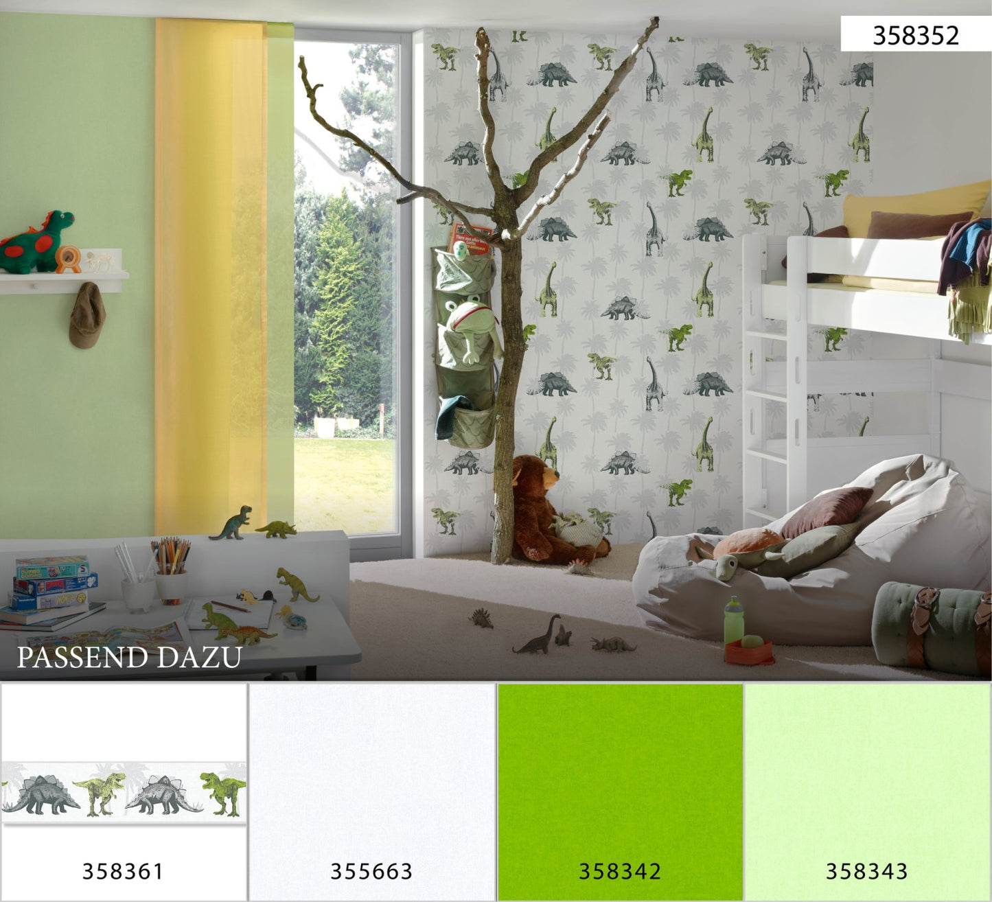 Kinderzimmertapete Grün Vliestapete 358352 Wandtapete A.S. Création Tapete