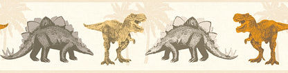 Bordüre Dinosaurier Dino Beige Borte 358362 Wandtapete A.S. Création Tapete