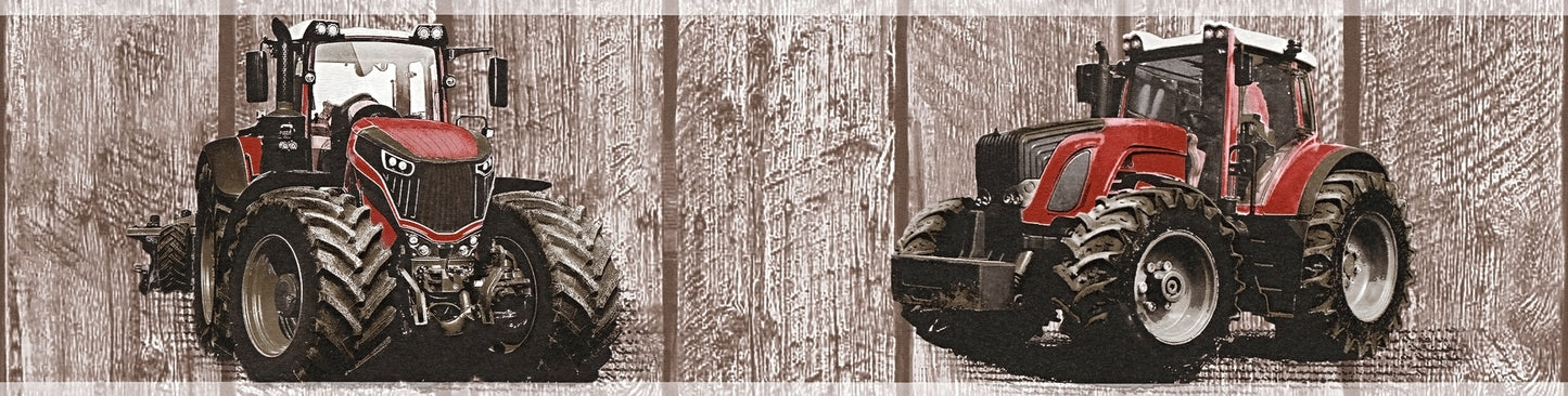 Bordüre Traktor Borte Tapeten Rot Trecker 358432 Wandtapete A.S. Création Tapete