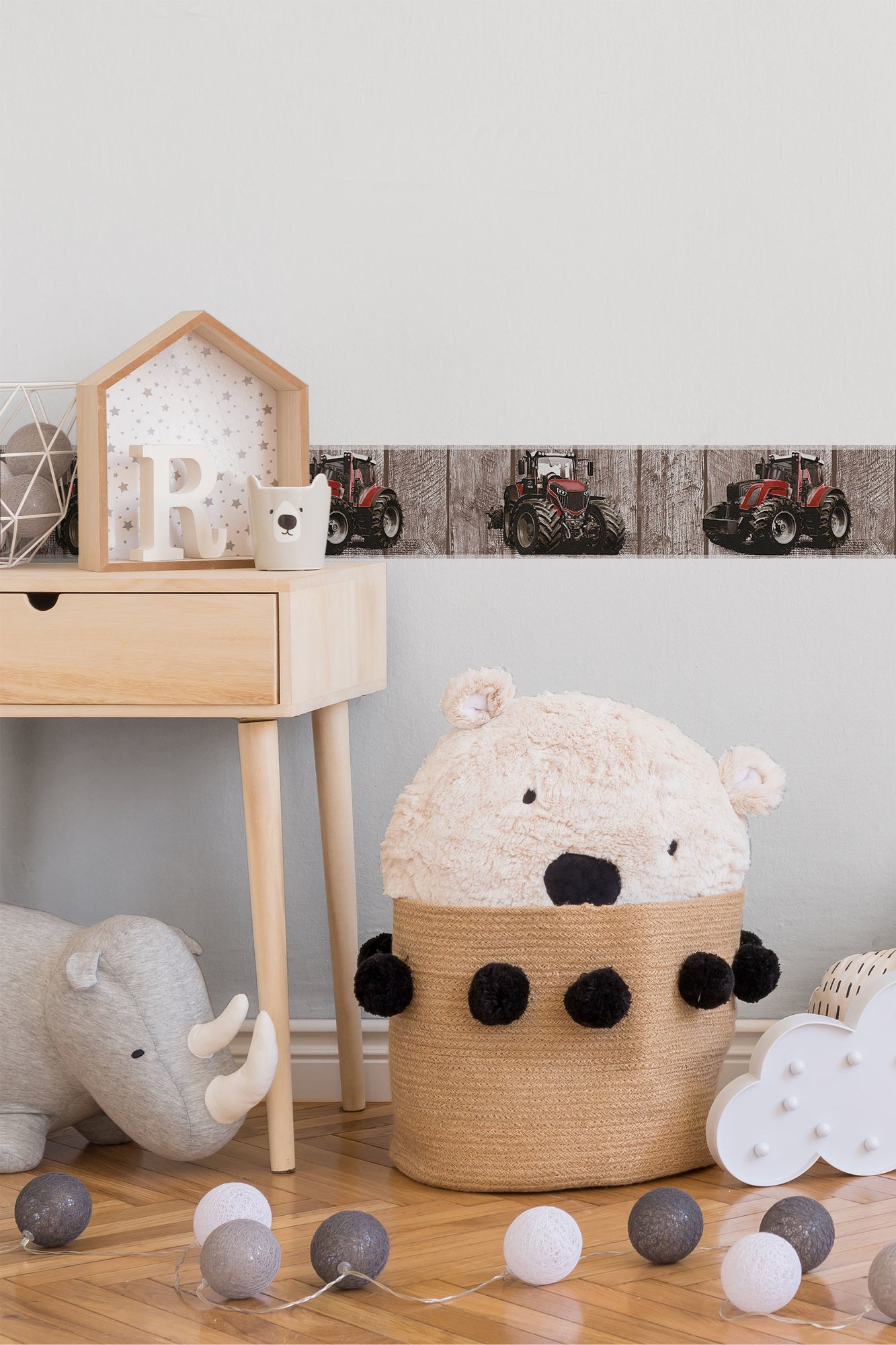 Bordüre Traktor Borte Tapeten Rot Trecker 358432 Wandtapete A.S. Création Tapete