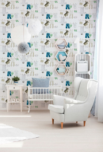 Kinderzimmertapete Grün Vliestapete 358442 Wandtapete A.S. Création Tapete