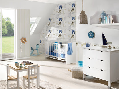 Bordüre Kinderzimmer Tapete Blau Vlies 358461 Wandtapete A.S. Création Tapete