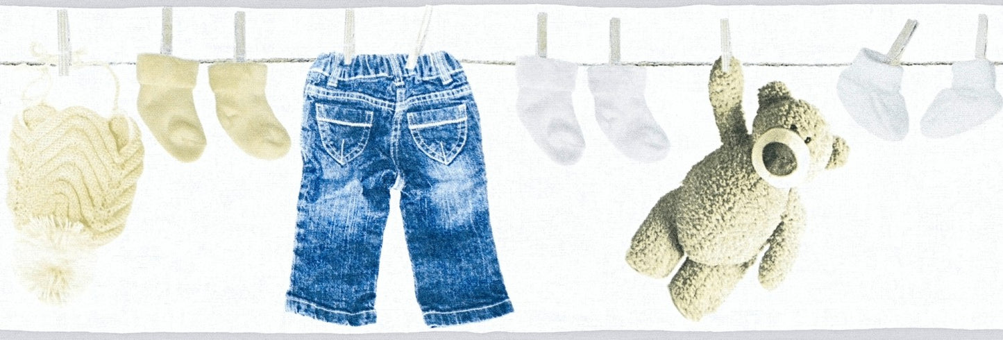 Bordüre Kinderzimmer Tapete Blau Vlies 358461 Wandtapete A.S. Création Tapete