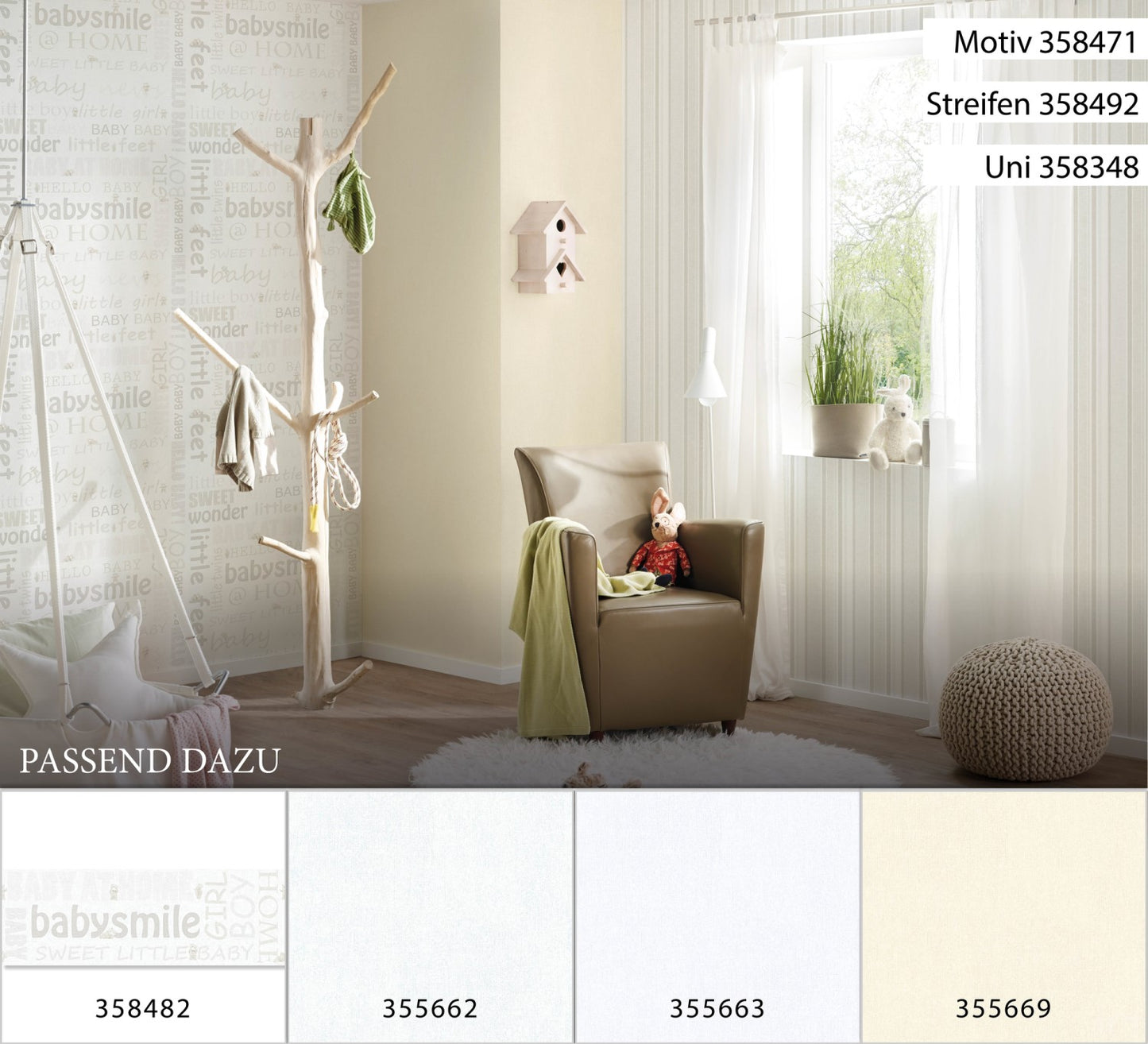 Kinderzimmertapete Creme Vliestapete 358471 Wandtapete A.S. Création Tapete