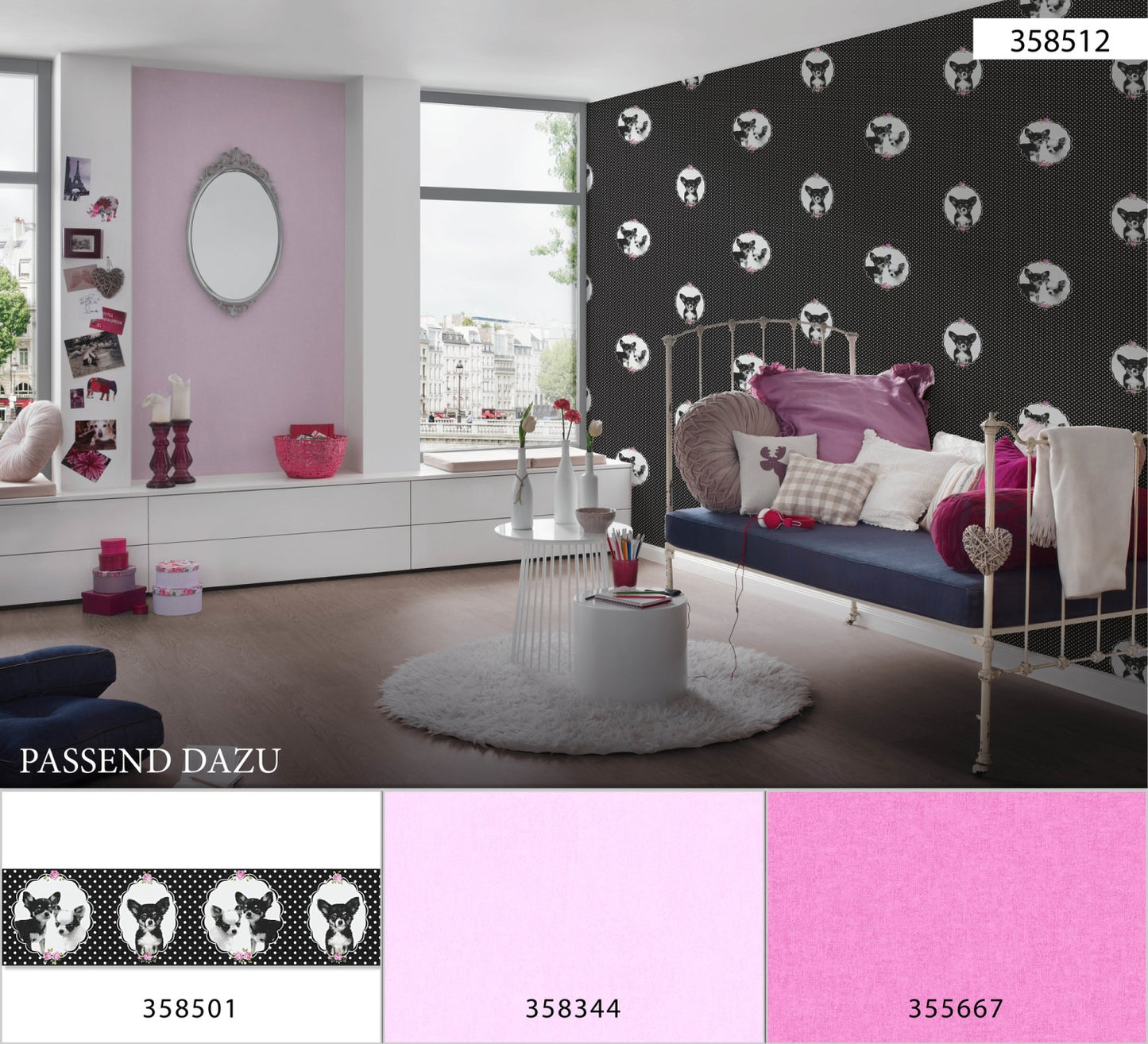 Bordüre Tapeten Tiere Schwarz Vlies Borte 358501 Wandtapete A.S. Création