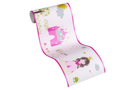 Bordüre Kinderzimmer Tapete Rosa Vlies Borte 358531 Wandtapete A.S. Création