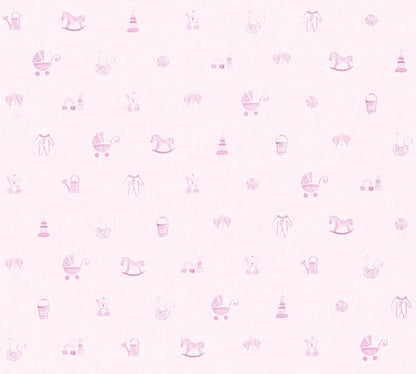 Kinderzimmertapete Rosa Vliestapete 358541 Wandtapete A.S. Création Tapete