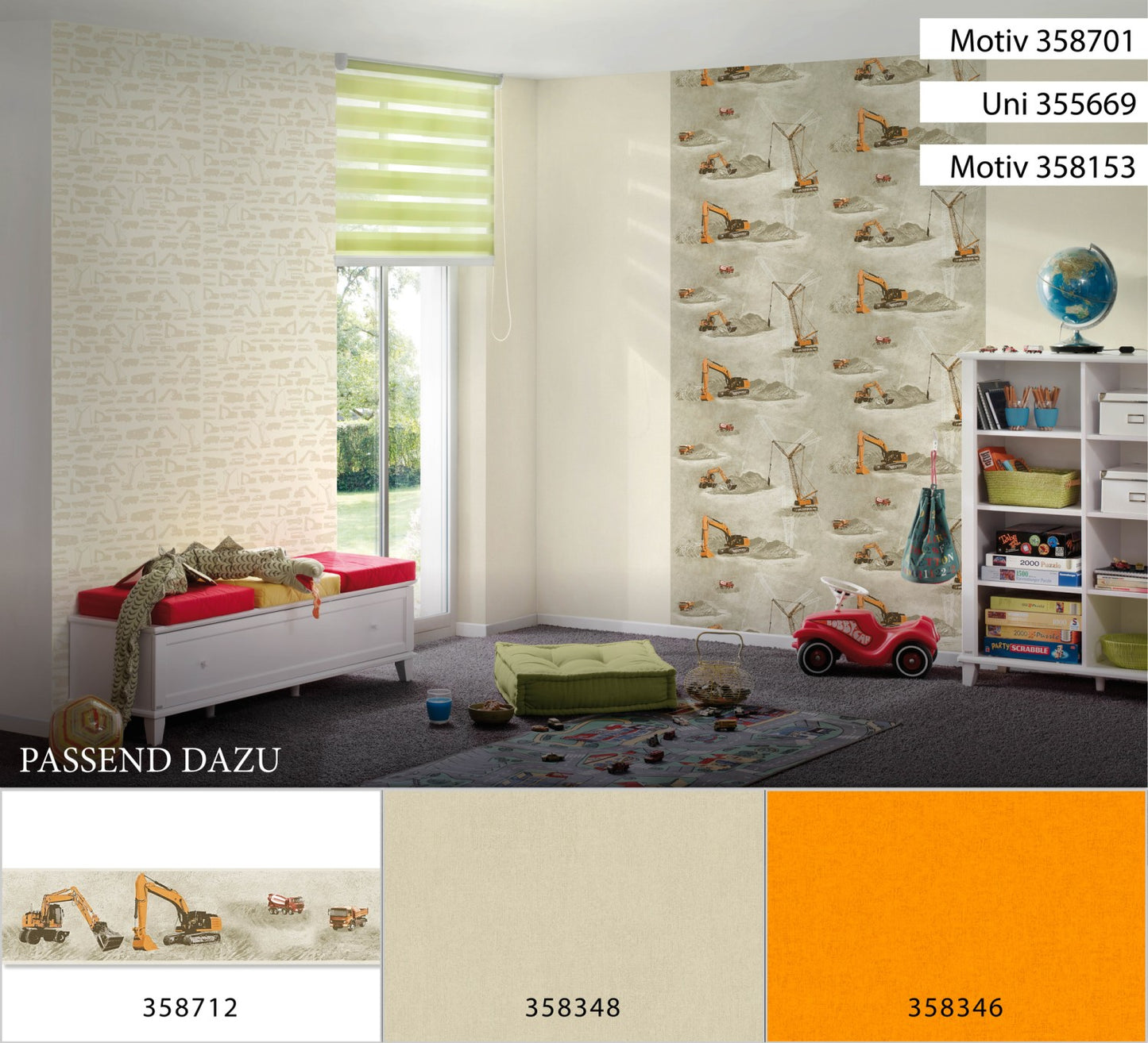 Kinderzimmertapete Orange Vliestapete 358701 Wandtapete A.S. Création Tapete