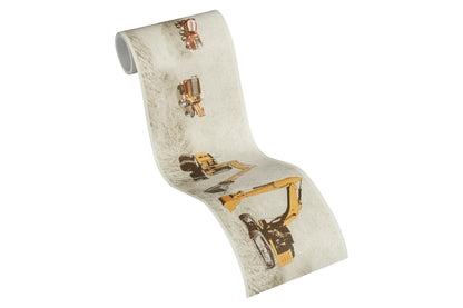 Bordüre Kinderzimmer Tapete Bagger Kran Borte 358712 Wandtapete A.S. Création