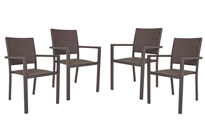 4x Garden Pleasure Stapelstuhl Garten Terrasse Stuhl Sessel Möbel coffee