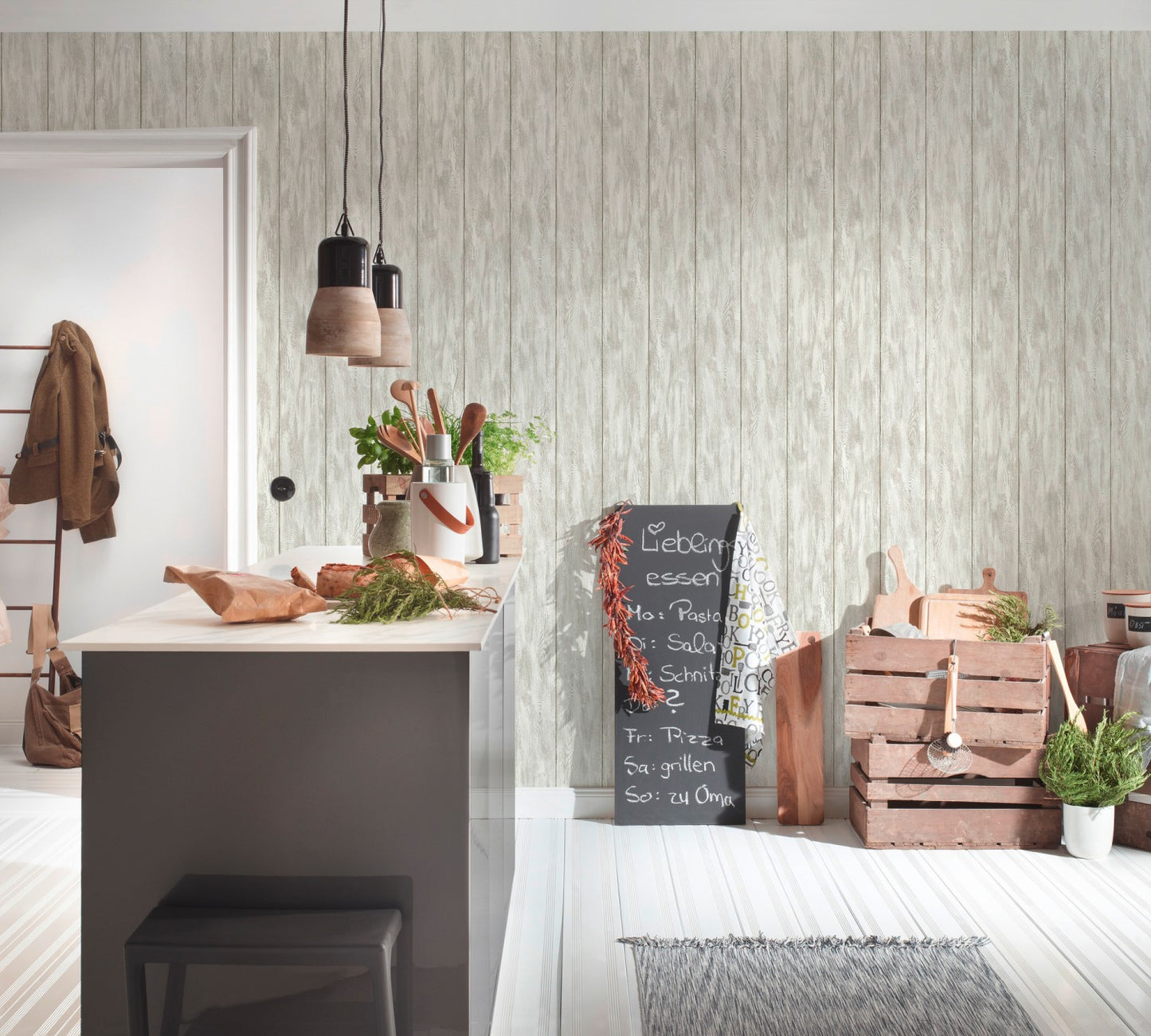 Tapeten in Holzoptik Beige Vliestapete 361521 Wandtapete A.S. Création Tapete