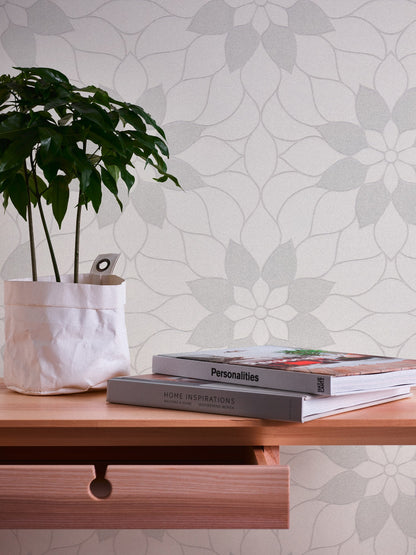 Blumentapete Weiß Vliestapete 361707 Wandtapete A.S. Création Tapete