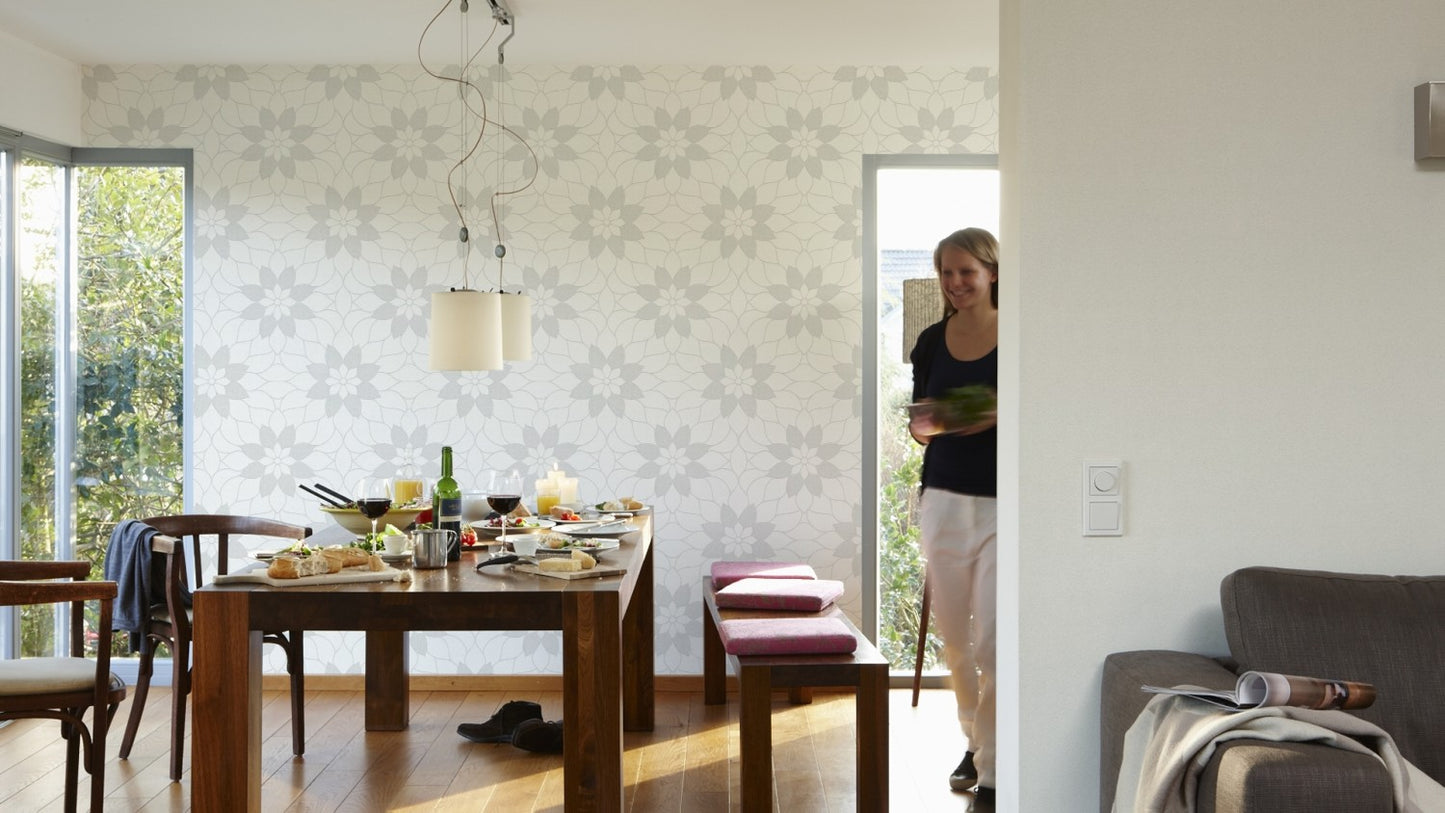 Blumentapete Weiß Vliestapete 361707 Wandtapete A.S. Création Tapete