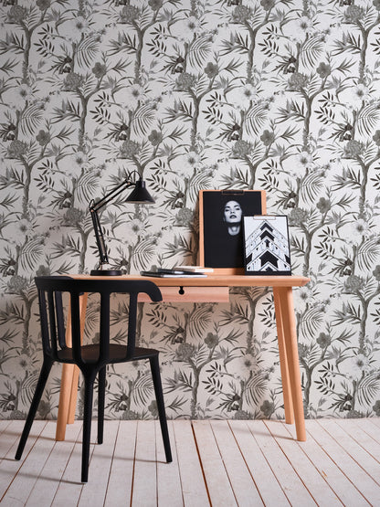 Blumentapete Schwarz Vliestapete 362022 Wandtapete A.S. Création Tapete