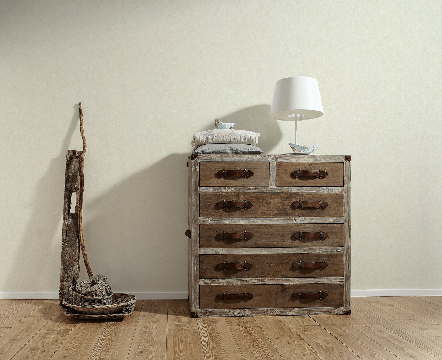 A.S. Création Unitapete Creme Vliestapete 362072 Wandtapete