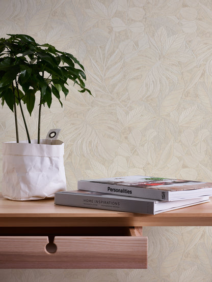 A.S. Création Blumentapete Beige Papiertapete 363244 Wandtapete Tapete