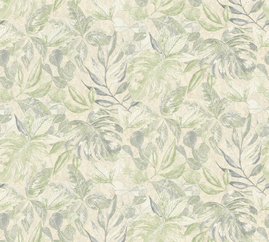 A.S. Création Blumentapete Grün Papiertapete 363245 Wandtapete Tapete