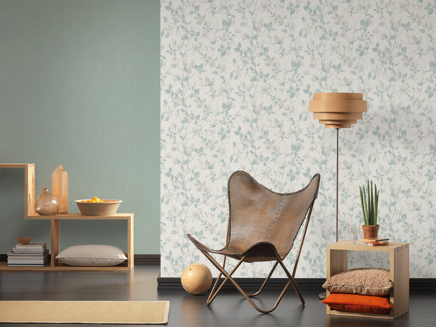 A.S. Création Tapete Attractive 2 363783 Blau Uni Wandtapete Vlies Vliestapeten