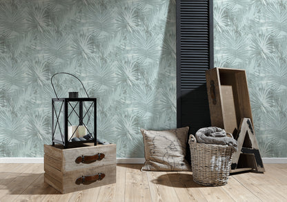 A.S. Création Tapete Attractive 2 363853 Blau Palmen Wandtapete Vliestapeten