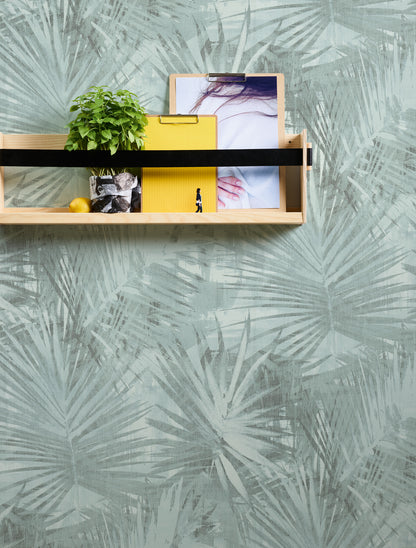 A.S. Création Tapete Attractive 2 363853 Blau Palmen Wandtapete Vliestapeten