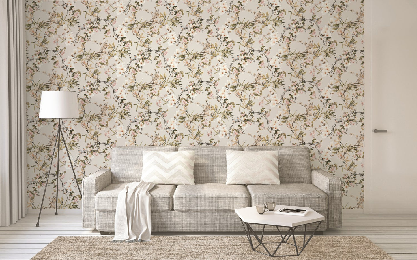 Blumentapete Beige Vliestapete 364982 Wandtapete A.S. Création Tapete