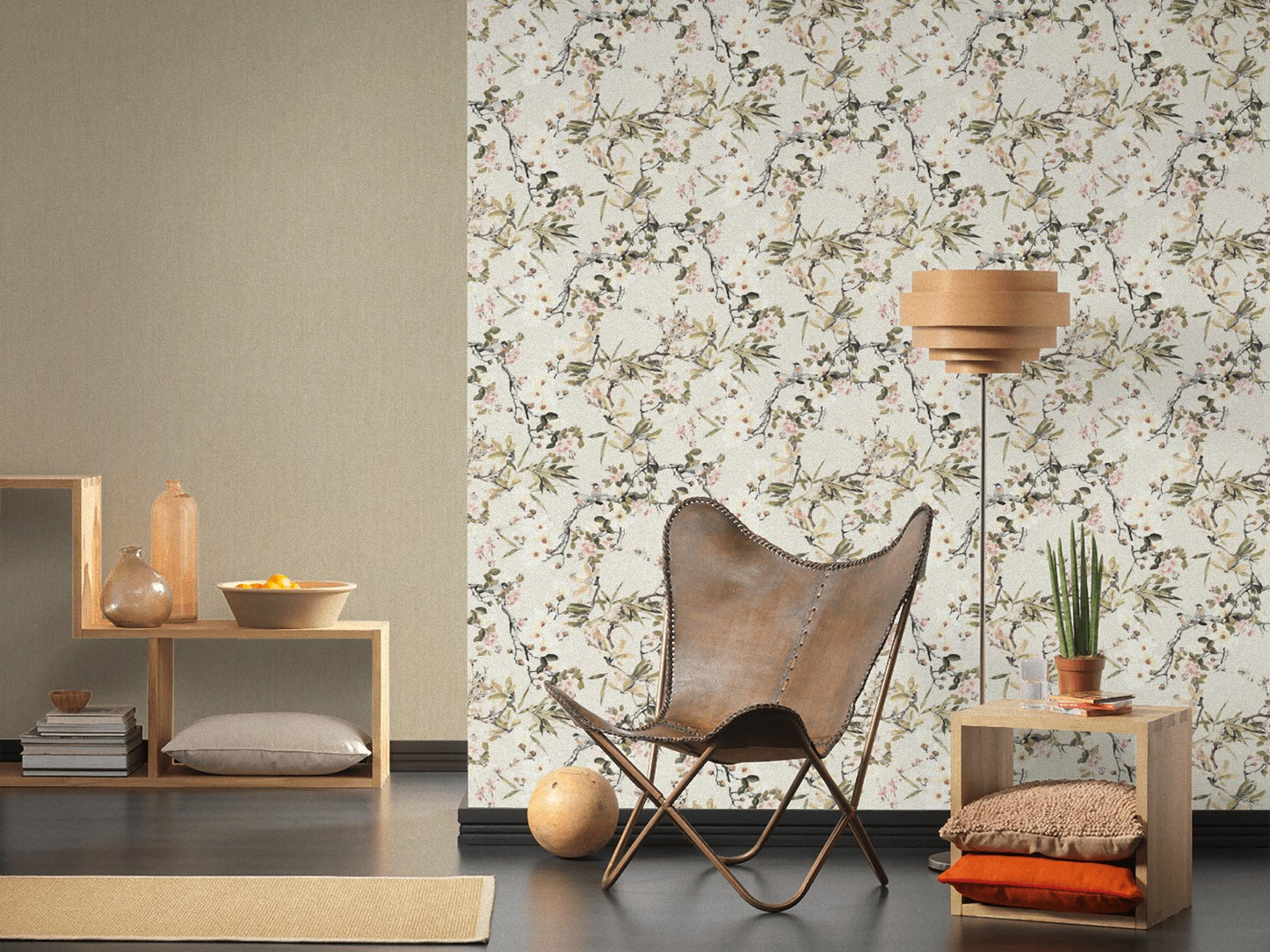 Blumentapete Beige Vliestapete 364982 Wandtapete A.S. Création Tapete