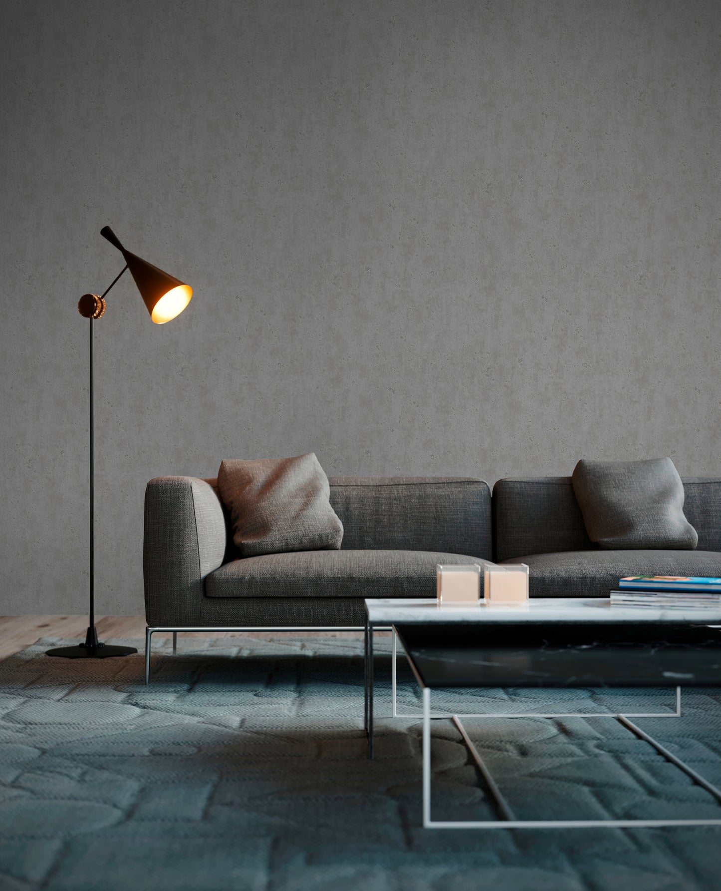 A.S. Création Tapete Attractive 2 366004 Grau Putzoptik Wandtapete Vliestapeten