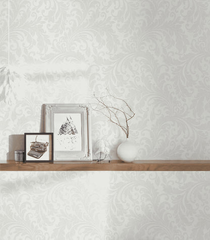 A.S. Création Barocktapete Barock Weiß 366661 Tapete Di Seta Wandtapete Design