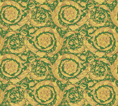 Versace Home Barocktapete Grün 366926 Luxus Vlies Designertapete Tapete Design