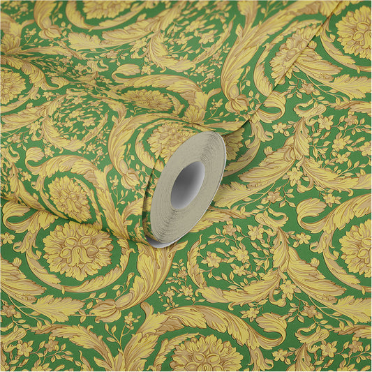 Versace Home Barocktapete Grün 366926 Luxus Vlies Designertapete Tapete Design