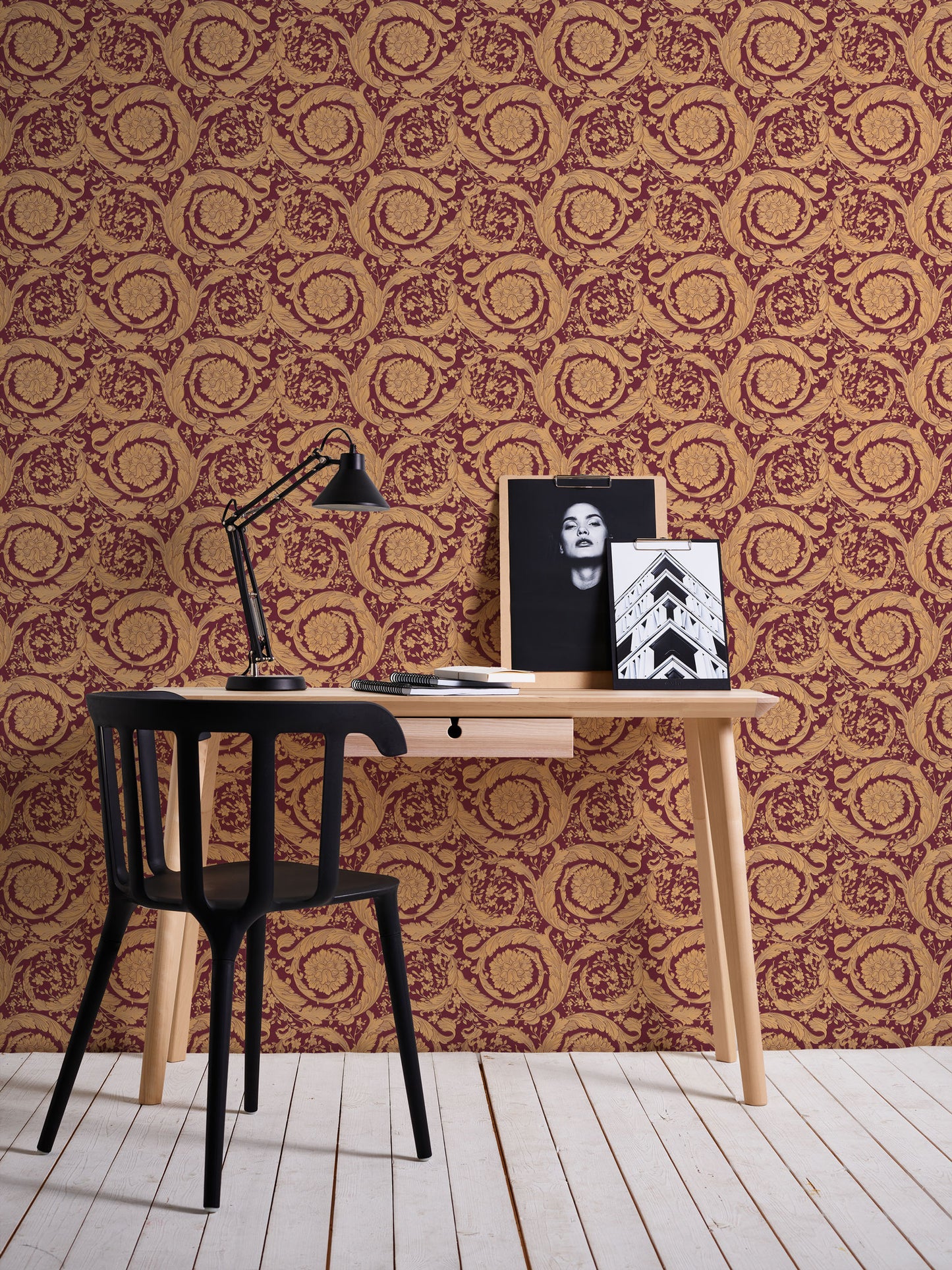 Versace Home Barocktapete Rot 366927 Luxus Vlies Designertapete Tapete Design