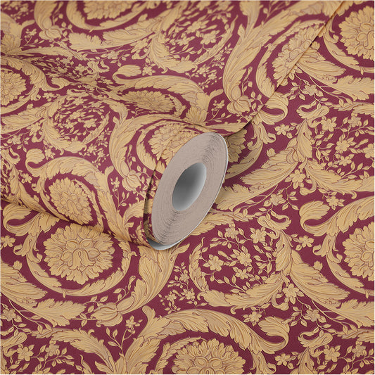 Versace Home Barocktapete Rot 366927 Luxus Vlies Designertapete Tapete Design
